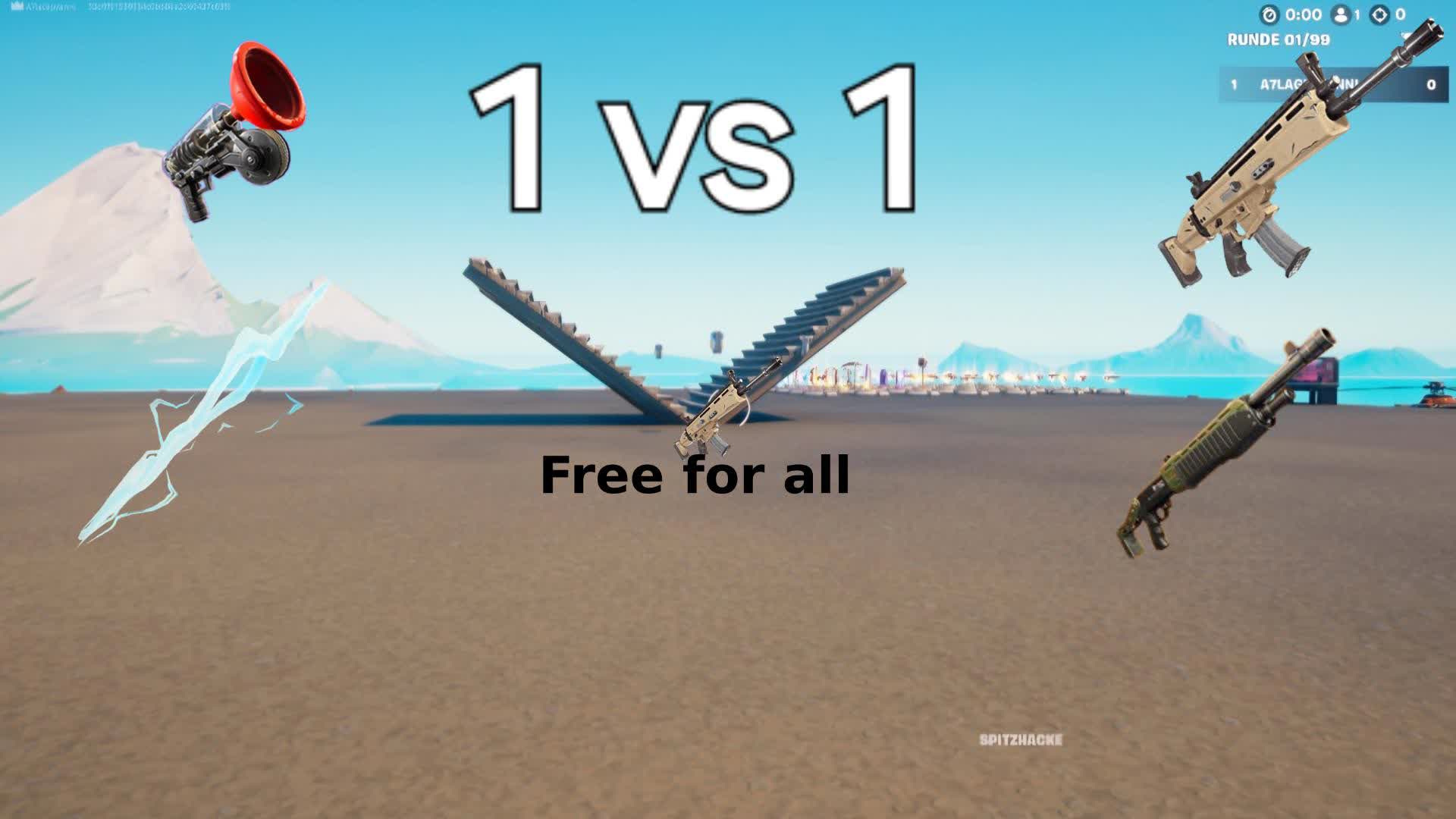 1v1 FFA Map — Fortnite Creative map