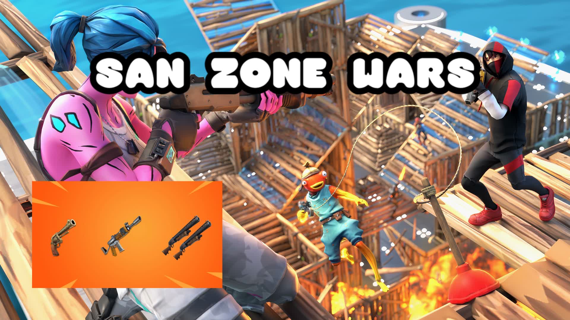 San Zone Wars 'FUNNY' — Fortnite Creative map