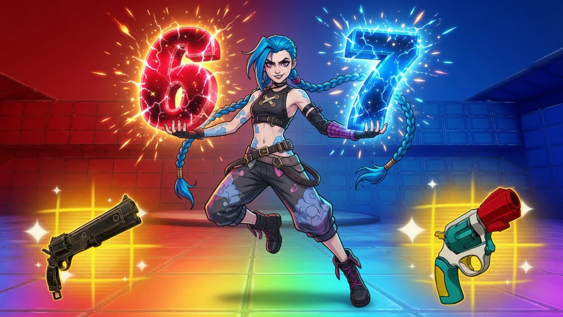 JINX RED VS BLUE 🔴🔵 67 AURA — Fortnite Creative map