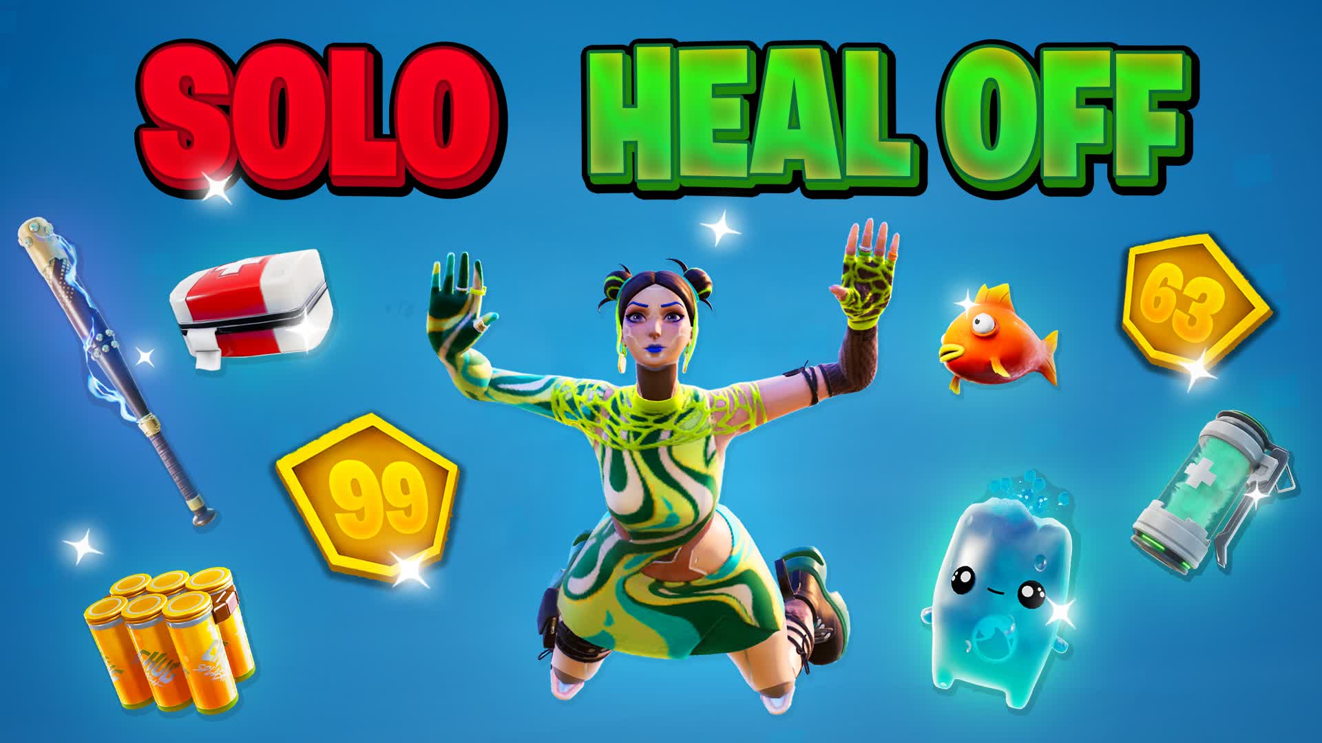 SOLO RELOAD ENDGAME HEAL OFF ZONE WARS — Fortnite Creative map