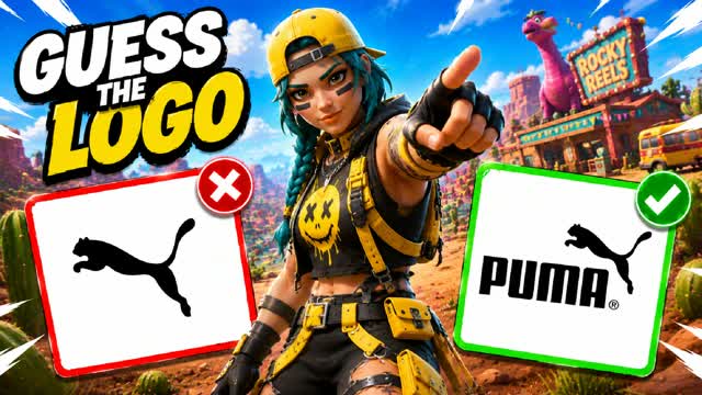 GUESS LOGO ๐ PARKOUR OBBY โ Fortnite Creative map