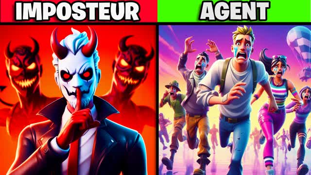 Hide and seek who is impostor ? — Fortnite Creative map