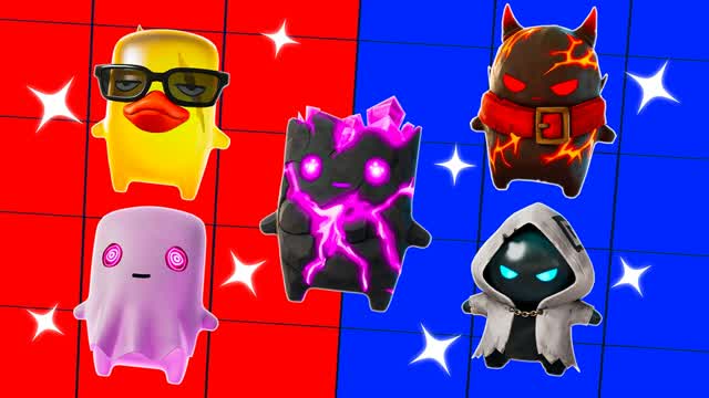 SUPER RED VS BLUE 🔴🔵 ROMPO TODO — Fortnite Creative map