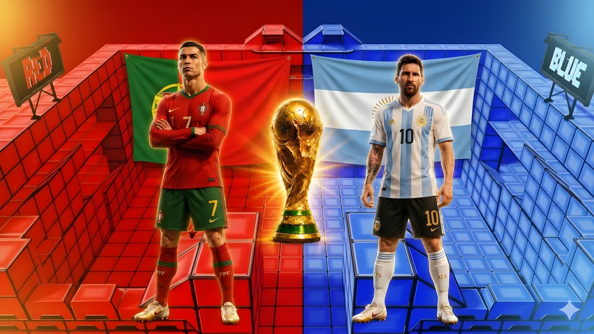 RED VS BLUE ๐ด๐ต COPA WORLD CUP โ Fortnite Creative map