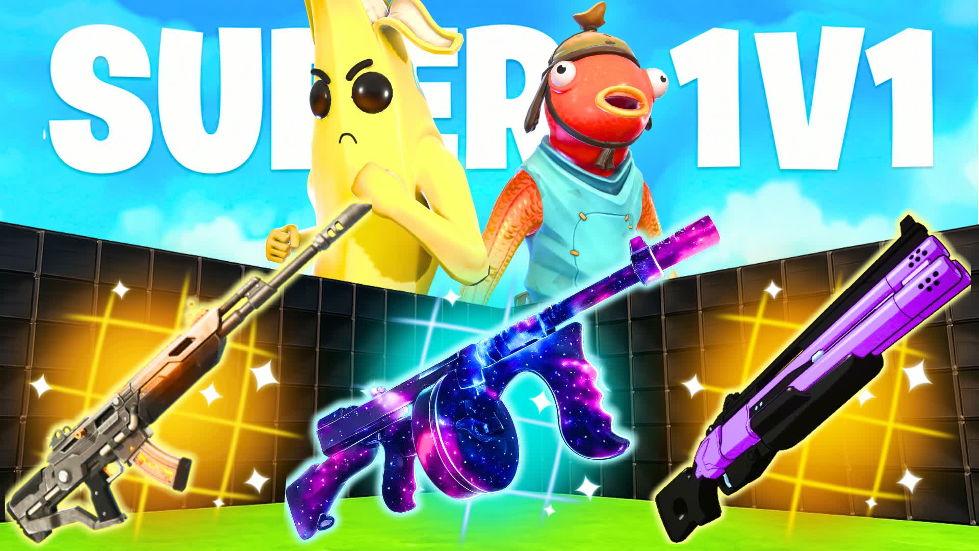 SUPER 1V1 ALL GUNS FRRE FOR ALL β Fortnite Creative map