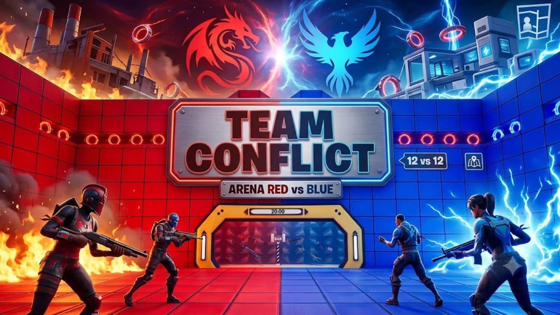 🔵BLUE X RED🔴- COMBAT — Fortnite Creative map