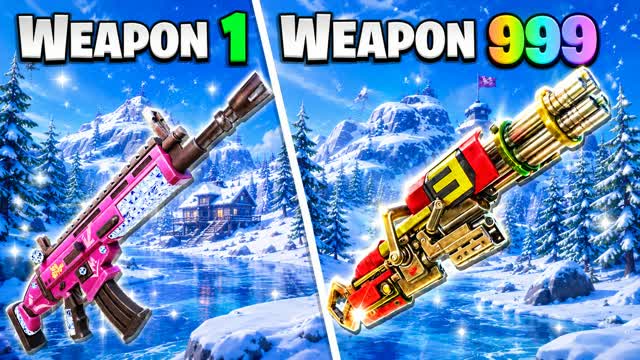 ❄️ Winter Gun Game - Ascend — Fortnite Creative map