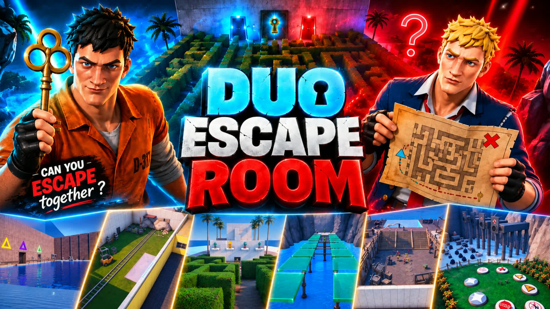 DUO ESCAPE ROOM NEXUS — Fortnite Creative map