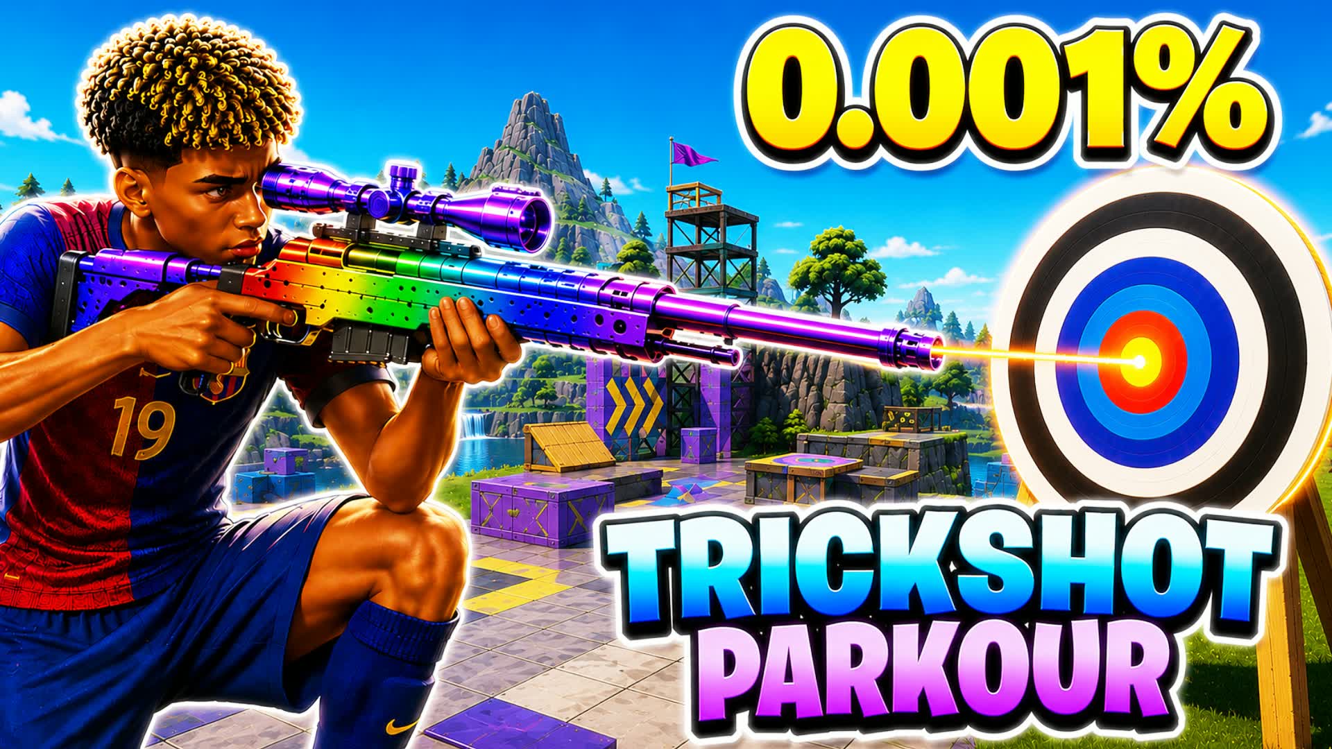 β½ GIGA FOOTBALL TRICKSHOT PARKOUR ποΈπ― β Fortnite Creative map