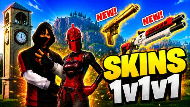 ALL SKINS 1V1V1 β Fortnite Creative map