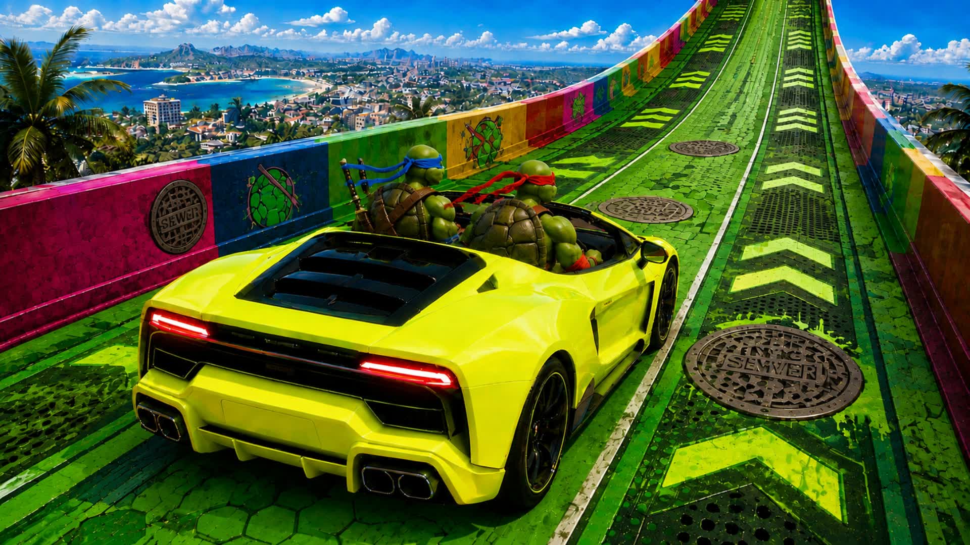 CAR GAME - MEGA RAMP - ALL WEAPONS — Fortnite Creative map