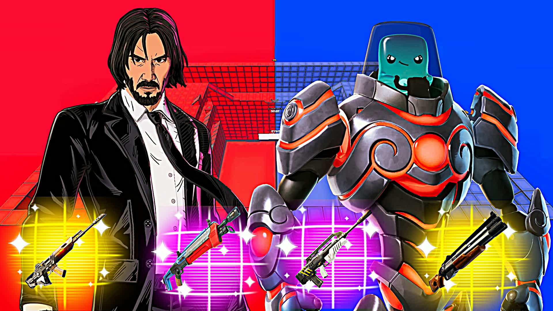 RED VS BLUE: THE CLASH β Fortnite Creative map
