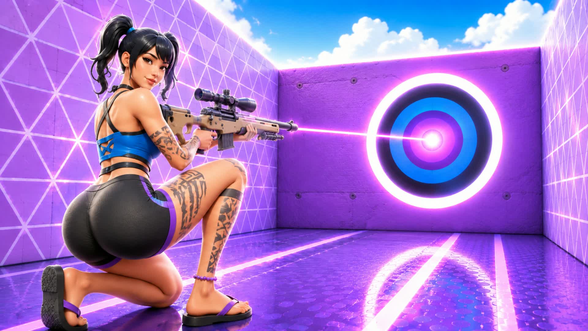🧑🏻🚀JETPACK BOOST TRICKSHOT PARKOUR👻 — Fortnite Creative map