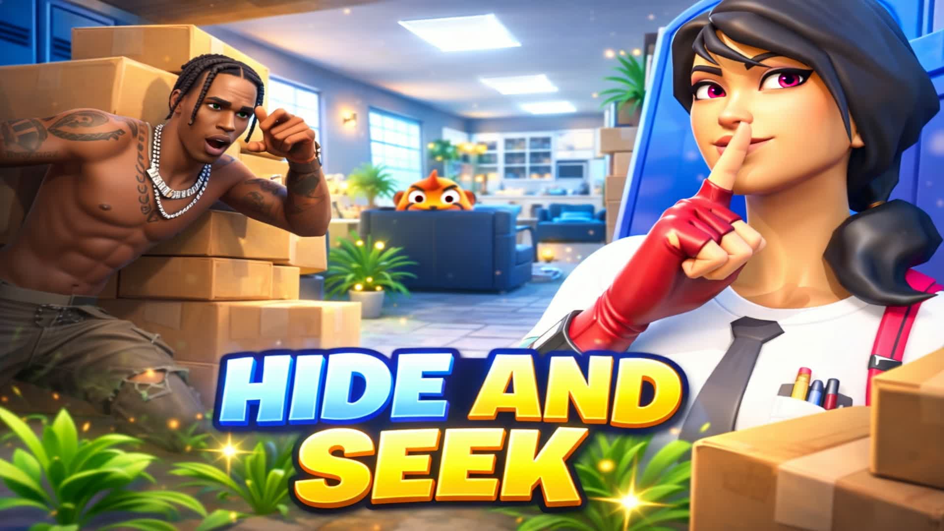 GIANT ROOM HIDE AND SEEK — Fortnite Creative map