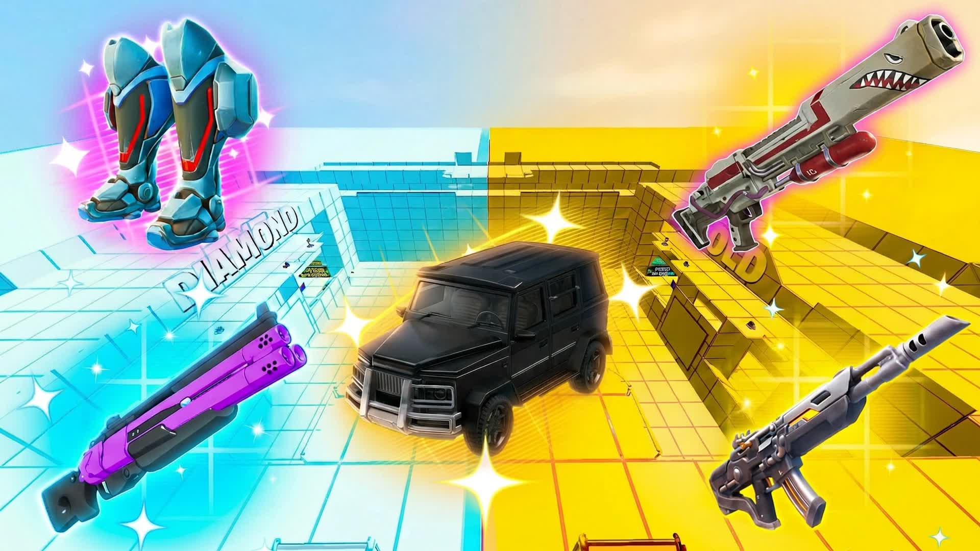 ๐INSANE GOLD VS DIAMOND ๐ โ Fortnite Creative map