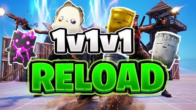 👑 1V1V1 RELOAD FIGHTS 👑 — Fortnite Creative map
