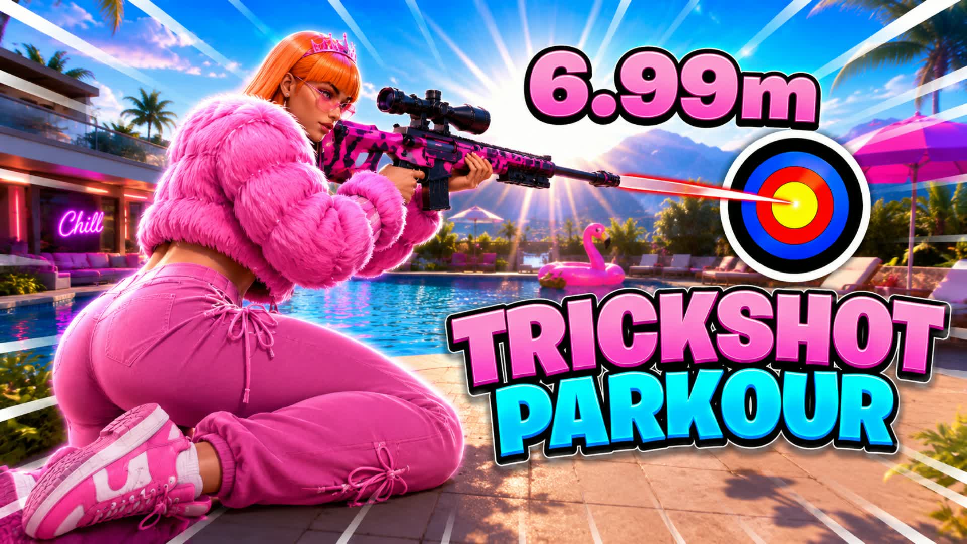 ๐๐ฅ PERFECT GIRL TRICKSHOT PARKOUR ๐ฏ โ Fortnite Creative map