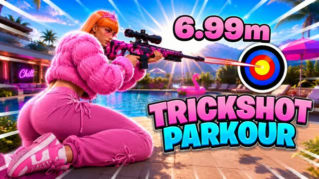 👌💥 PERFECT GIRL TRICKSHOT PARKOUR 🎯 — Fortnite Creative map