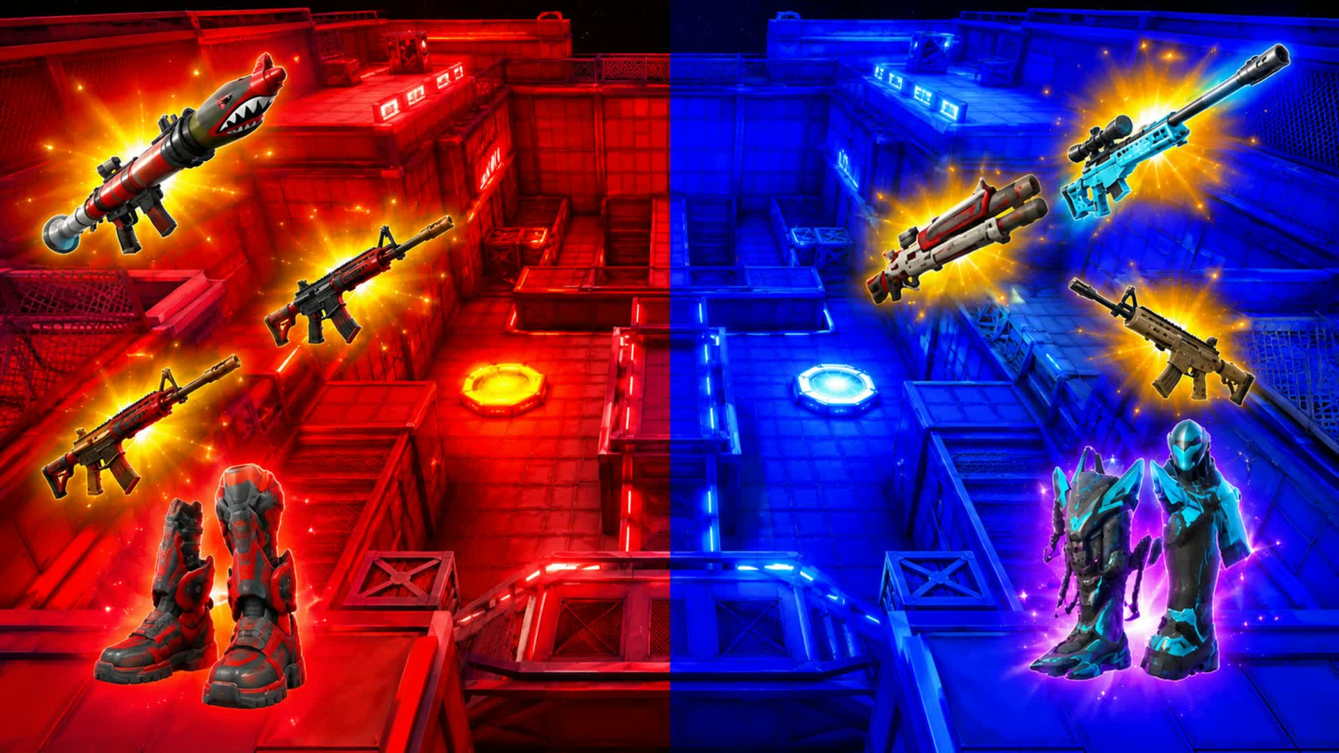 RVB MEGA RED VS BLUE🔴🔵 — Fortnite Creative map