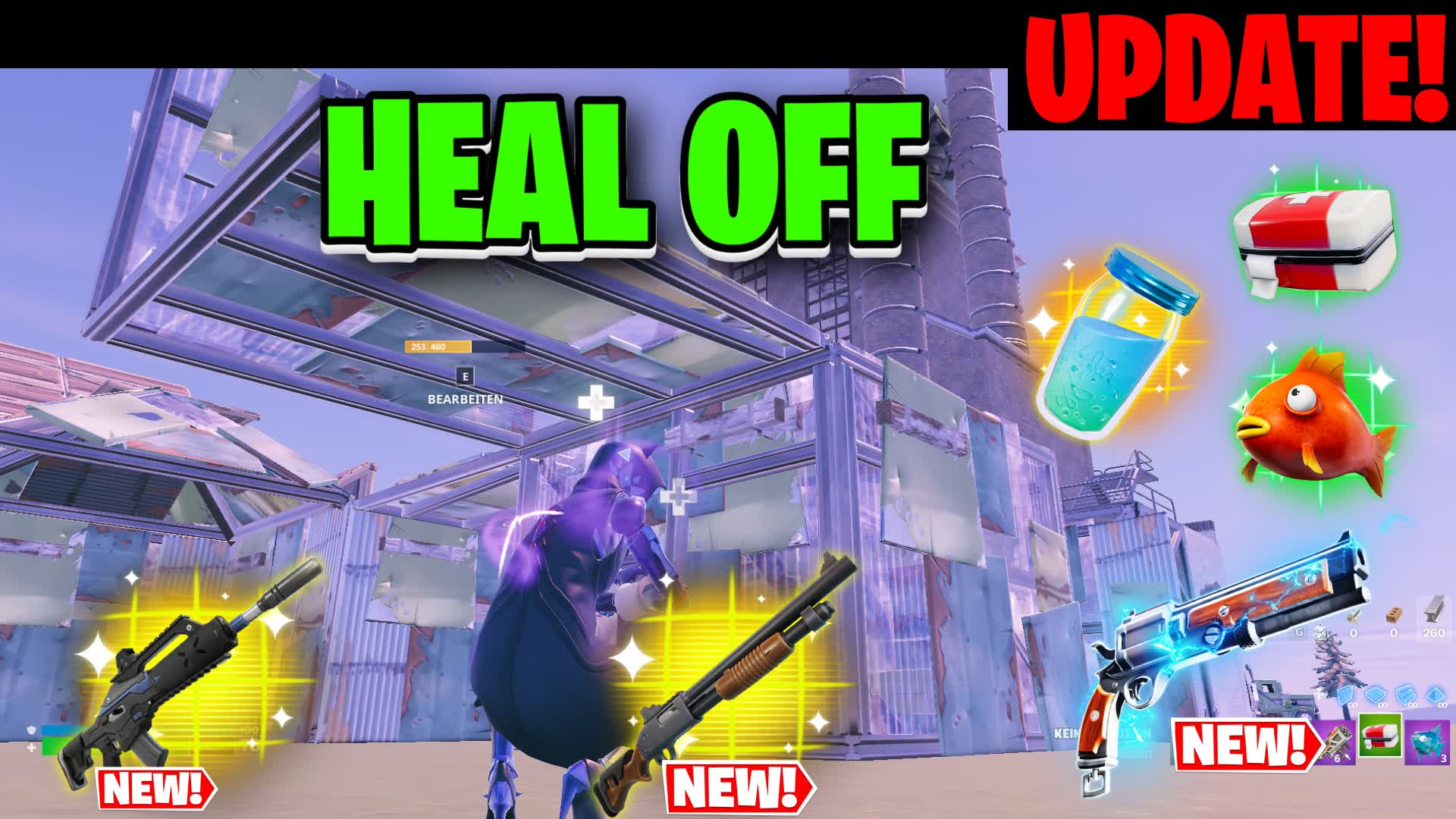 HEAL OFF GUNS ZONE WARS — Fortnite Creative map