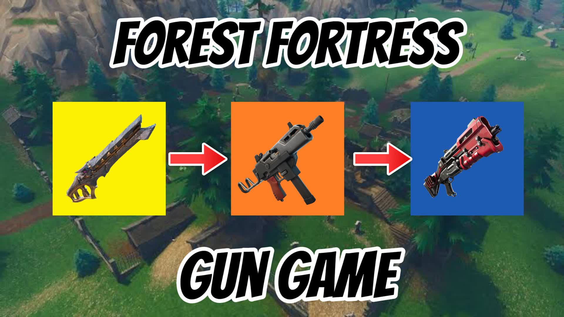 Forest Fortress (Gun Game) — Fortnite Creative map
