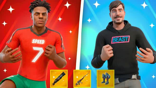 IShowSpeed vs MrBeast| 🔴 VS 🔵 — Fortnite Creative map