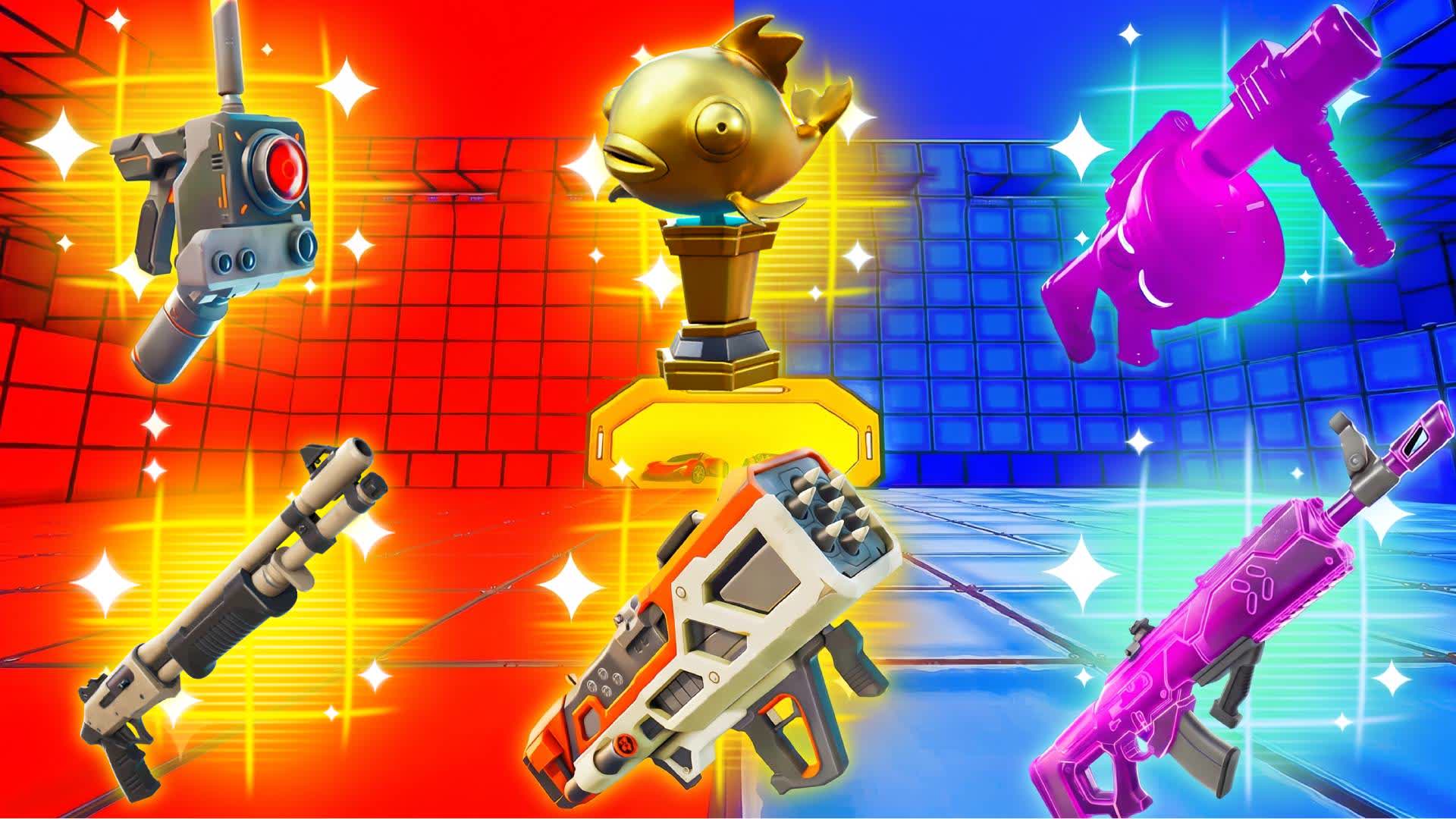 FUNNY RED VS BLUE NEW NUKE — Fortnite Creative map