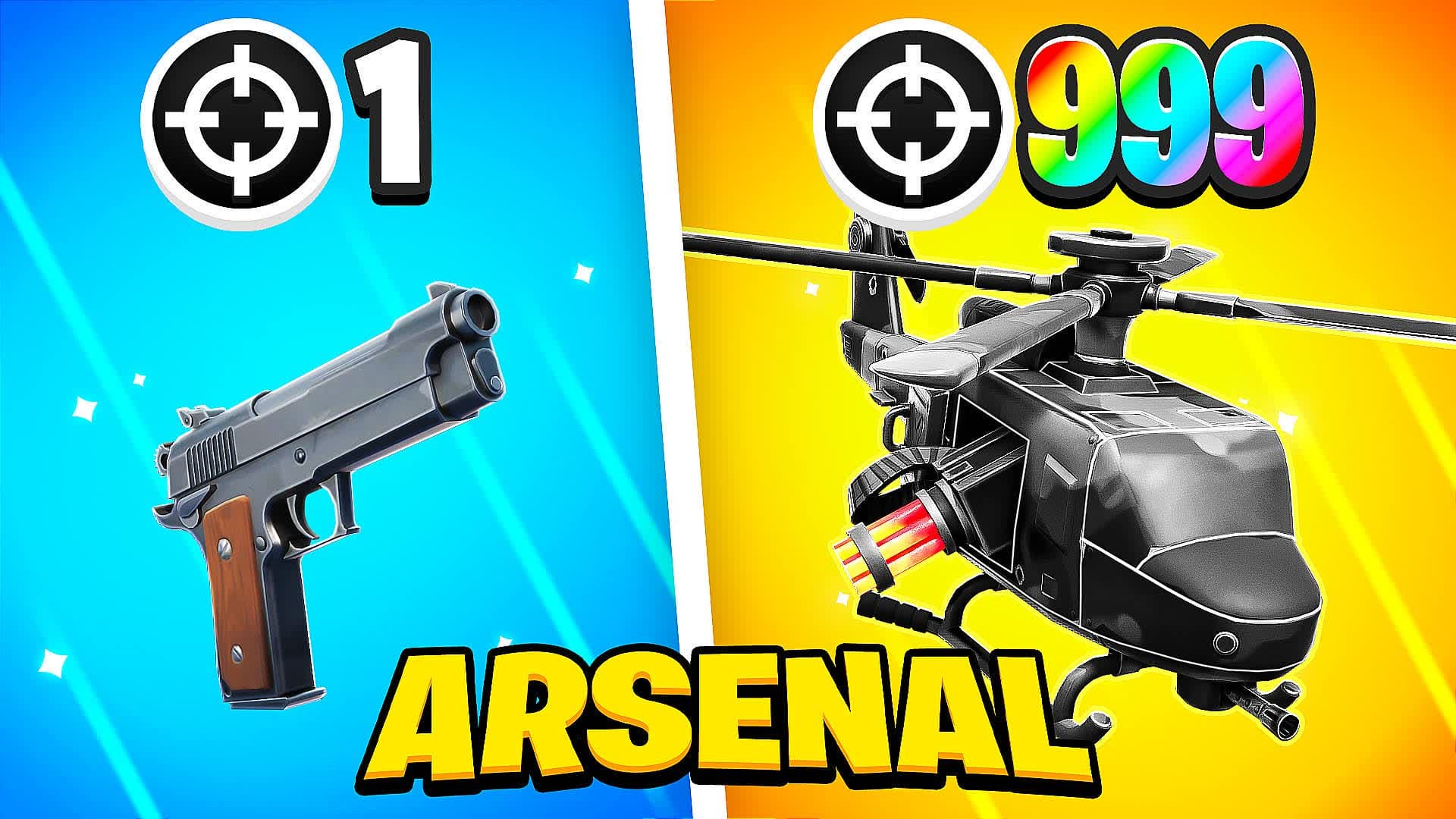 Arsenal 🎯 Gun Game One Shot — Fortnite Creative map