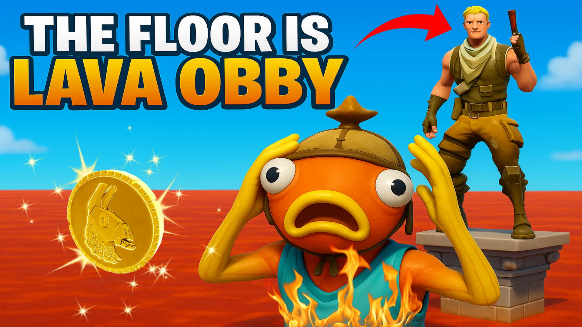 The Floor Is Lava Obby! β Fortnite Creative map
