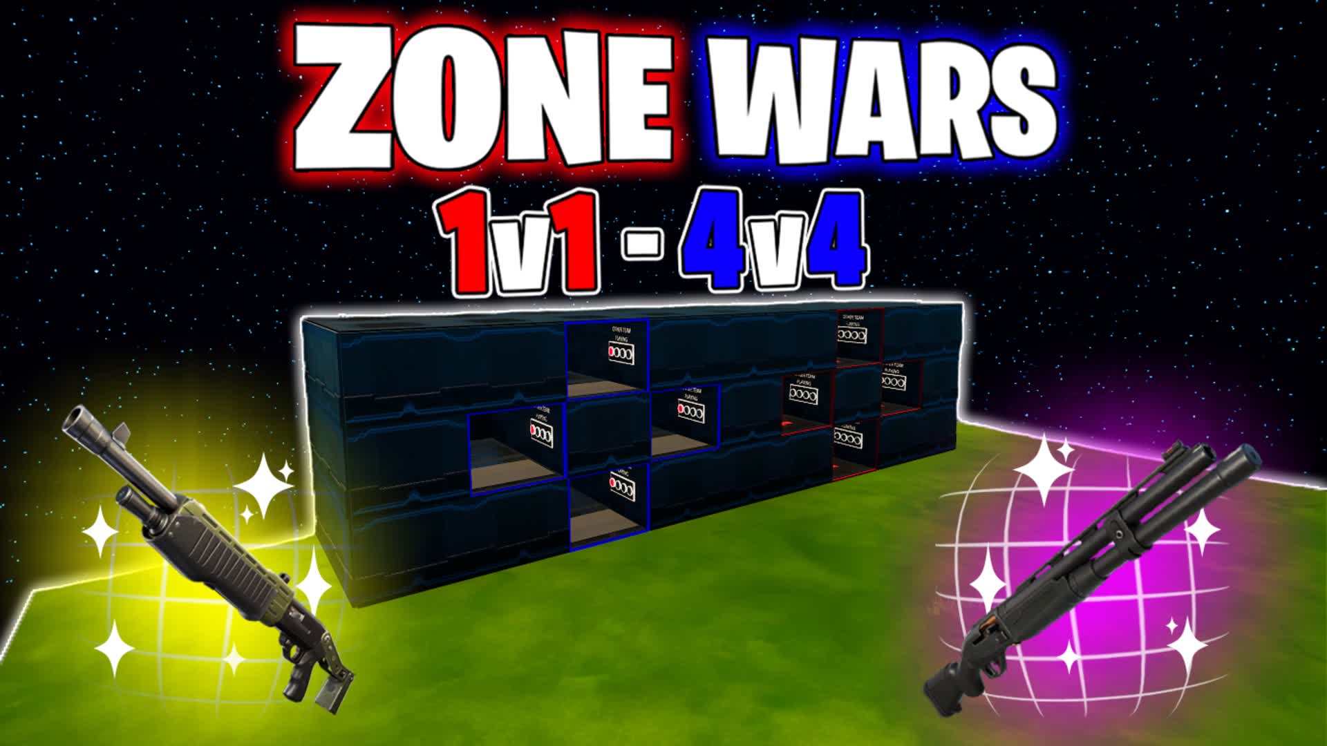 Zone Wars (1v1-4v4) β Fortnite Creative map