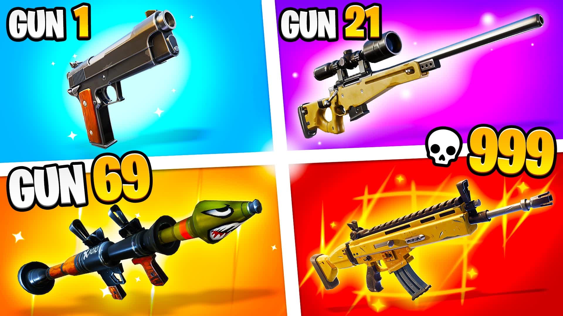 OG GUN GAME β Fortnite Creative map