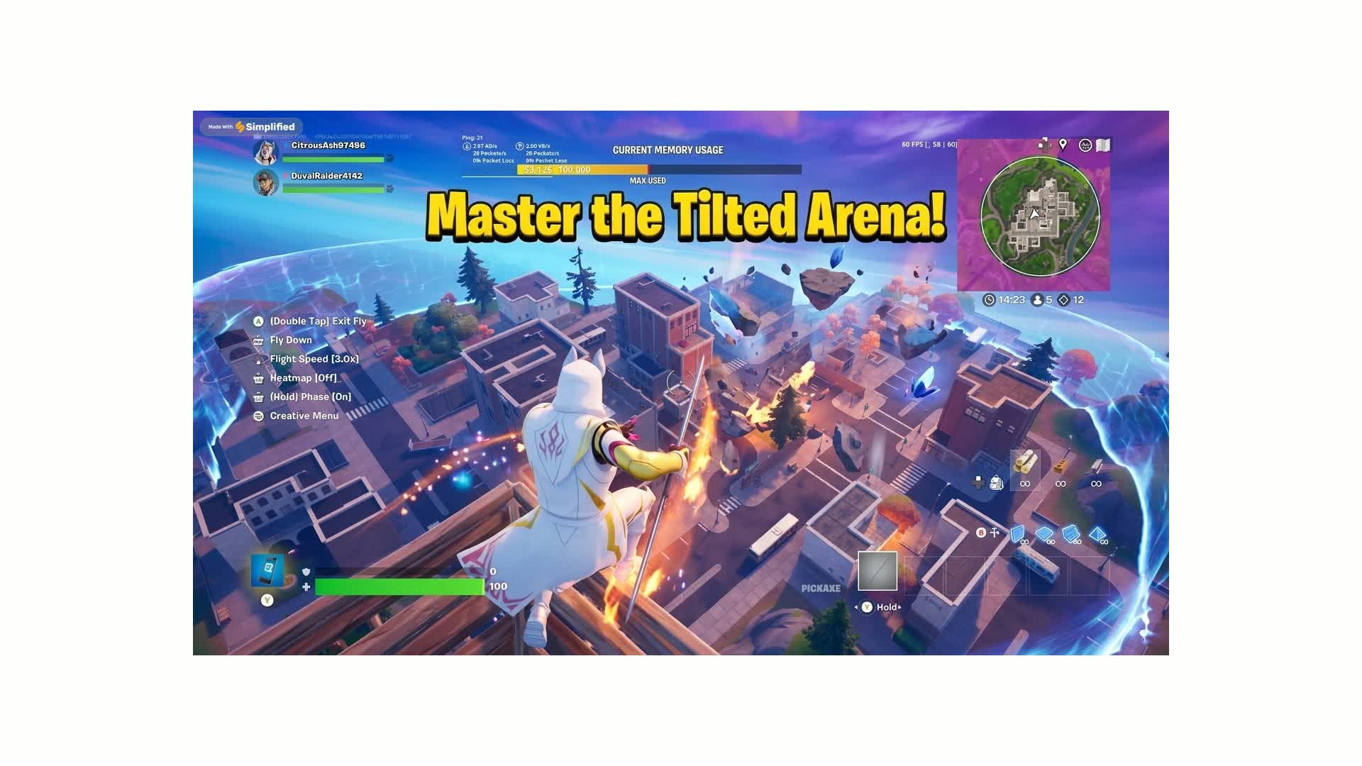 Crazy tilted zone wars — Fortnite Creative map