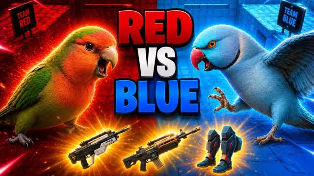 RED VS BLUE LOVEBIRD VS PARAKEET🔴🔵 — Fortnite Creative map