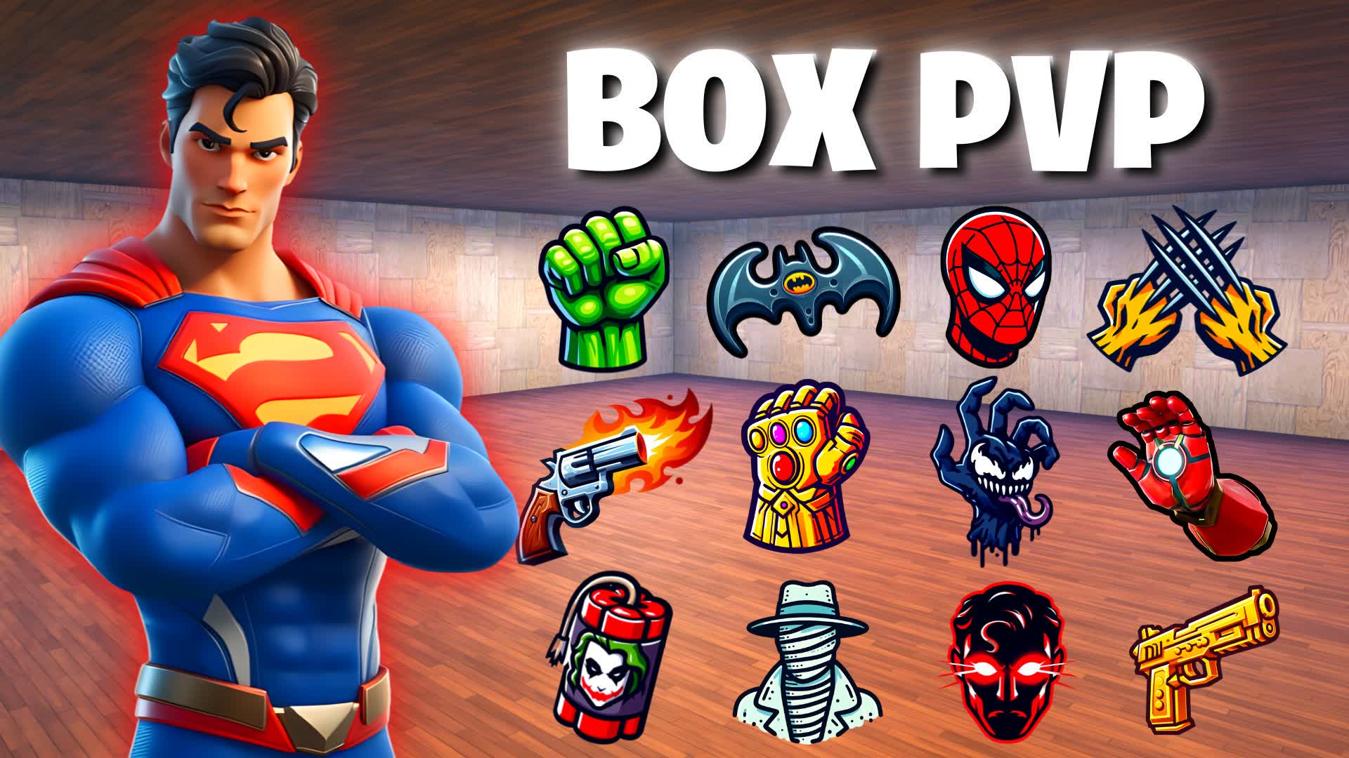 Superhero Box Fights — Fortnite Creative map