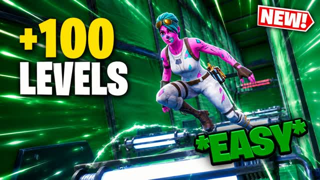 EASY 100 LEVELS PARKOUR β Fortnite Creative map