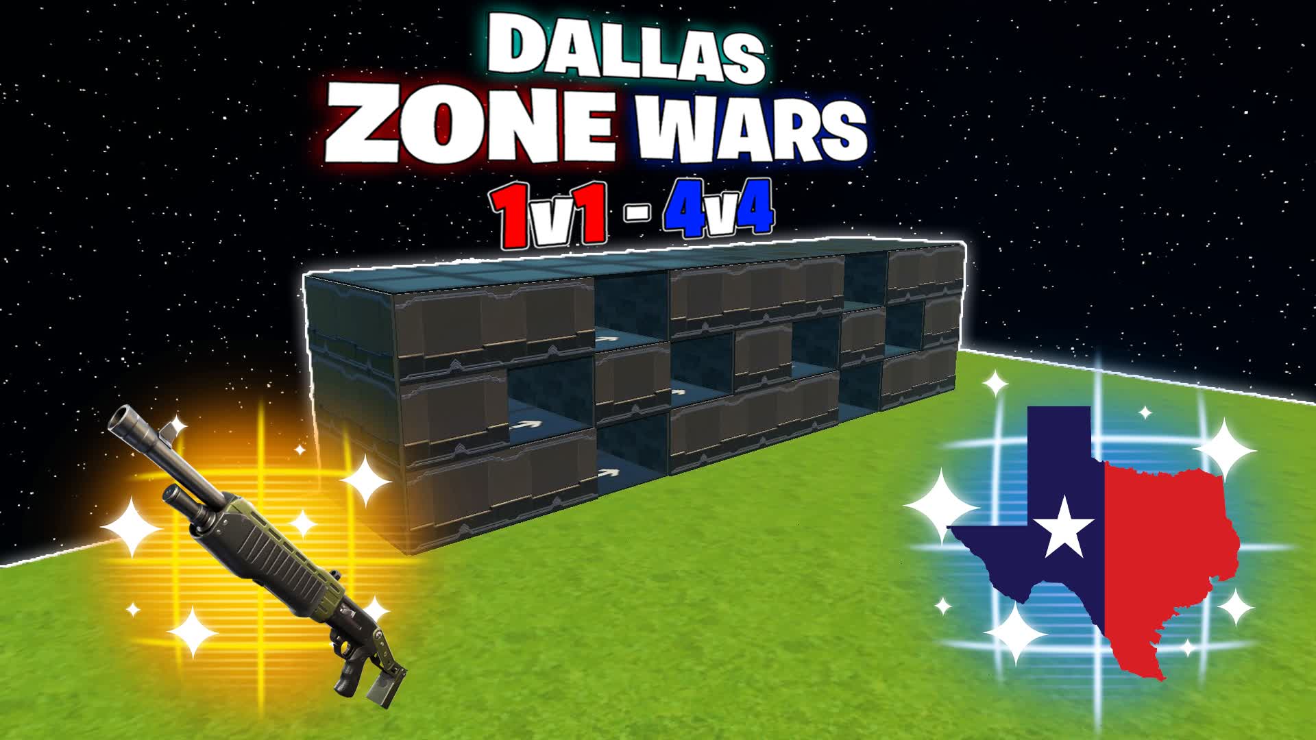 Dallas Zone Wars 1v1-4v4 β Fortnite Creative map