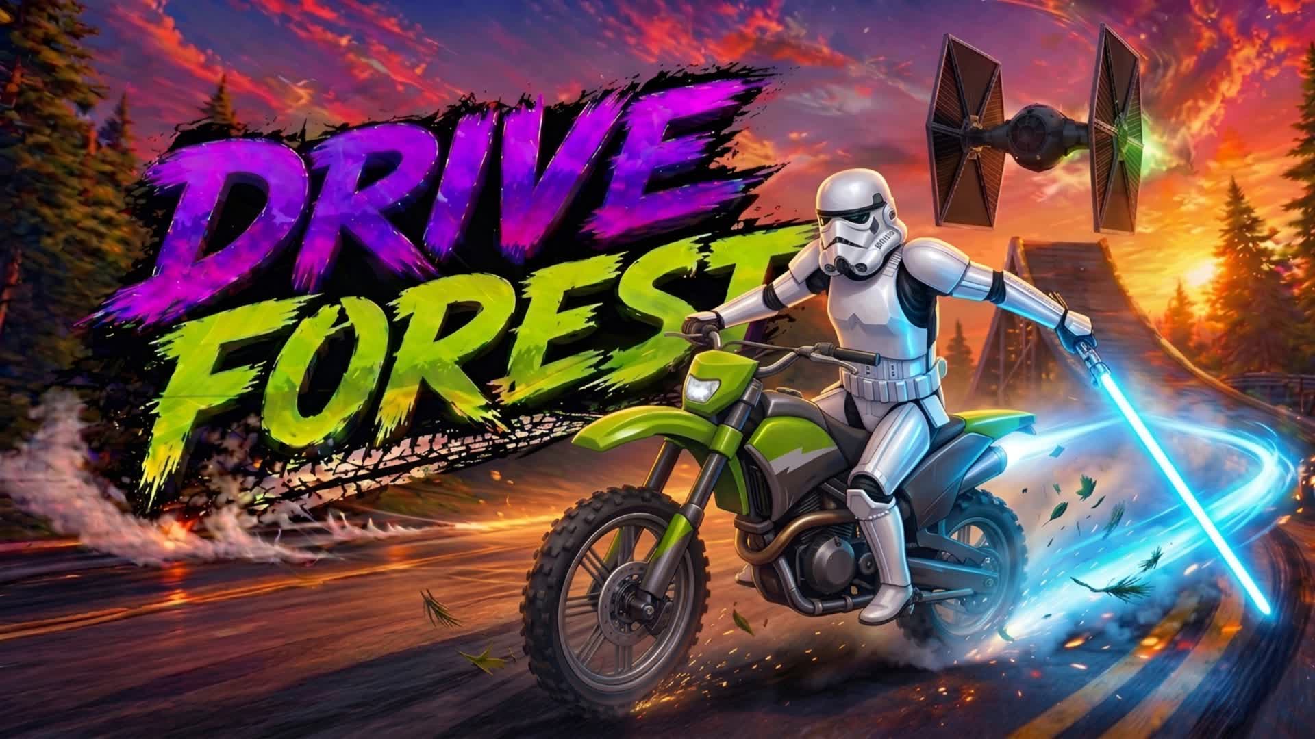 FOREST CHAOS DRIVE🌲 — Fortnite Creative map