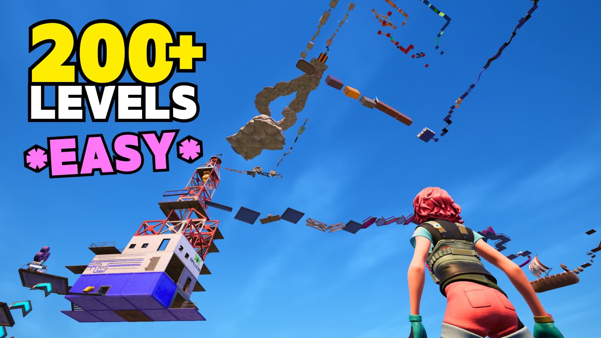 アスレチック Parkour Deathrun 200+ — Fortnite Creative map