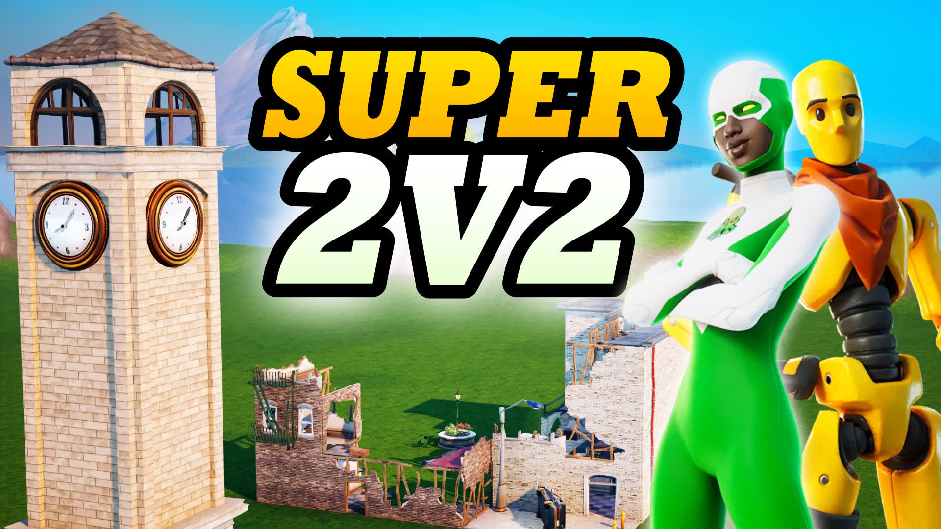 SUPER 2V2 π β Fortnite Creative map