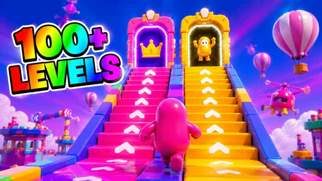 🌈FUN FALL GUYS PARKOUR 100+🌈 — Fortnite Creative map