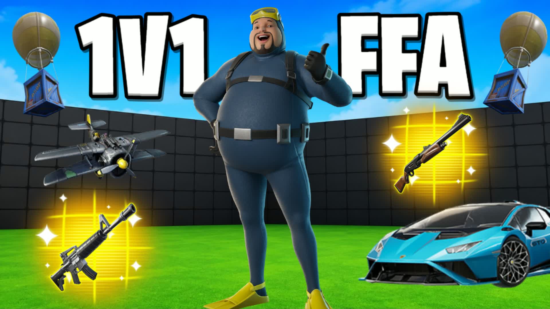 βοΈ SUMMER 1V1 FFA π« EVERY GUN π― β Fortnite Creative map