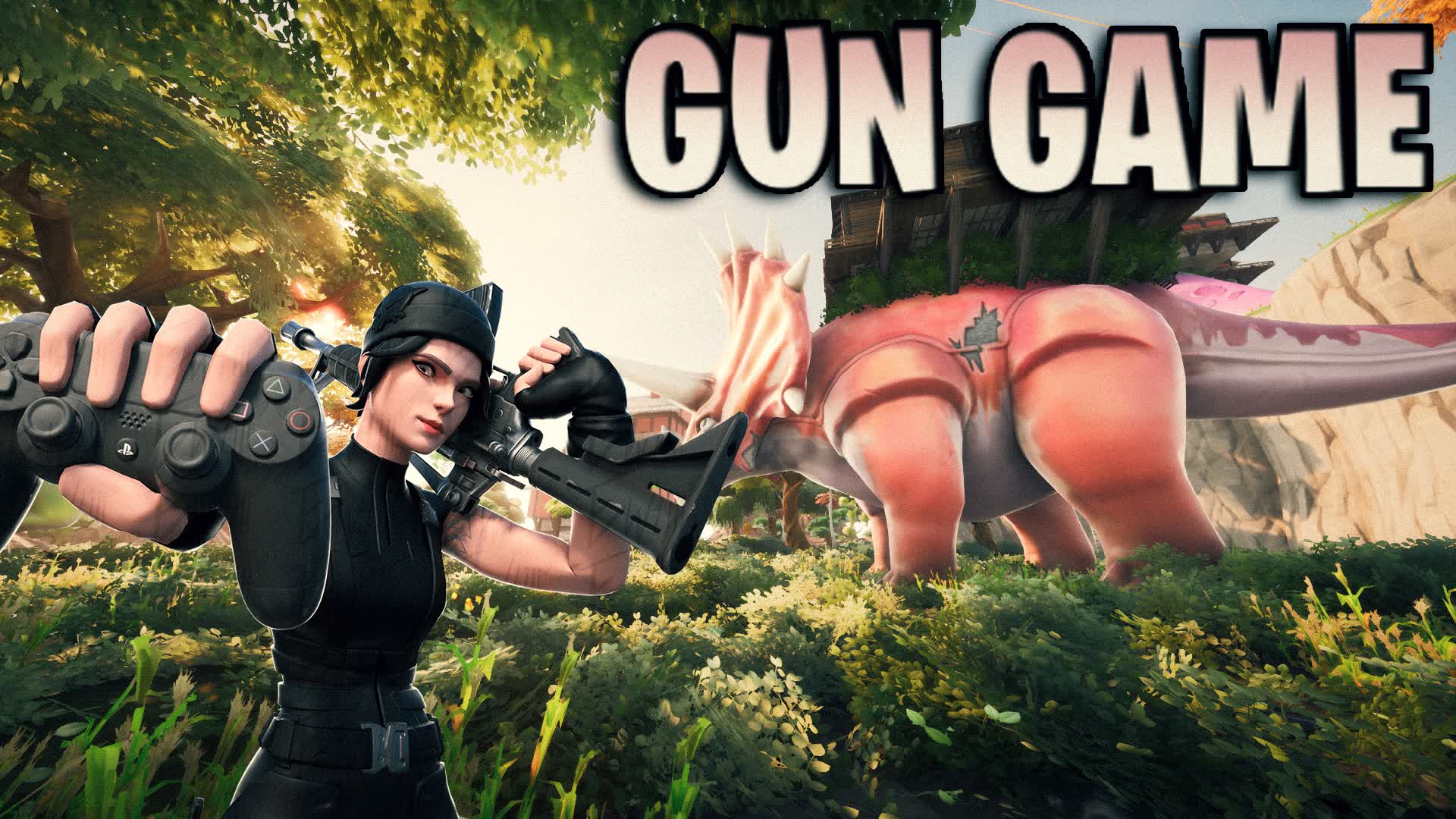 Gun Game in the Kingdom of Dinosaurs — Fortnite Creative map