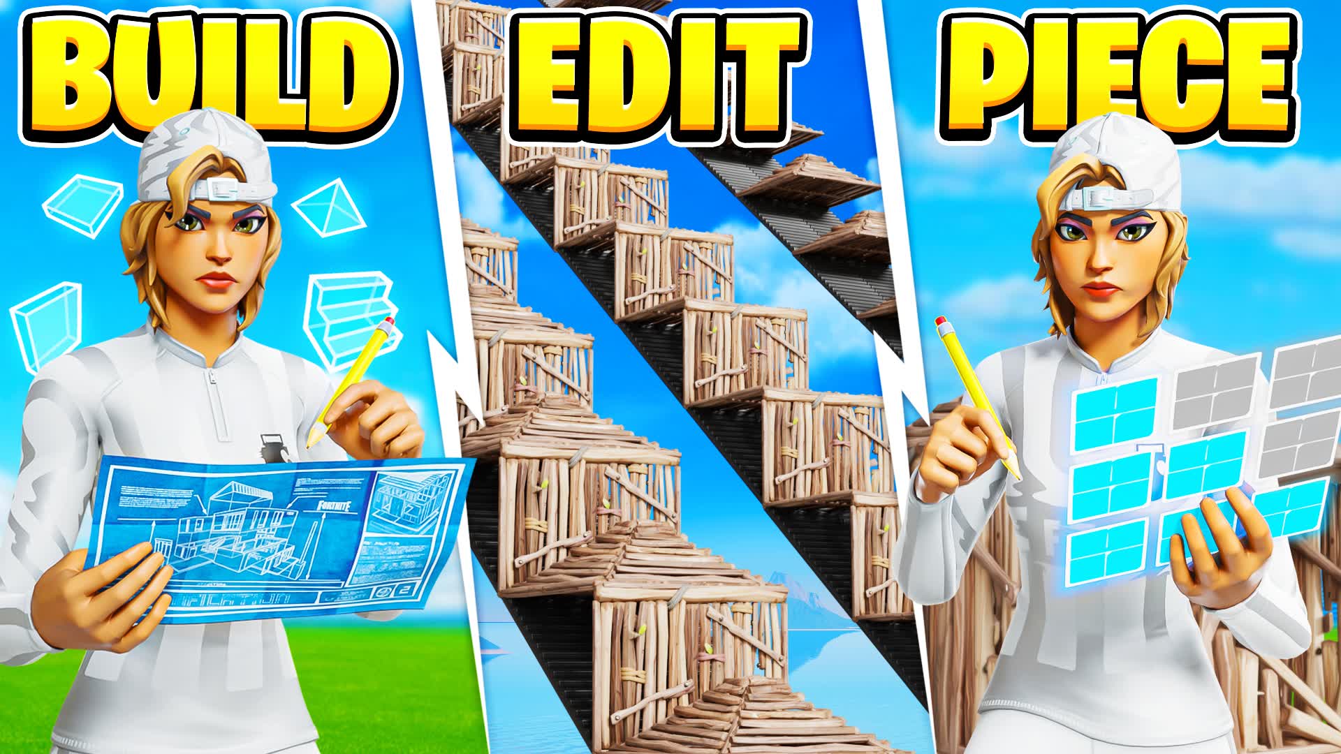 🎯 Edit Piece Control & Freebuild — Fortnite Creative map