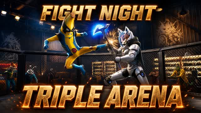 FIGHT NIGHT: TRIPLE ARENA ๐ฅ๐ฅ โ Fortnite Creative map