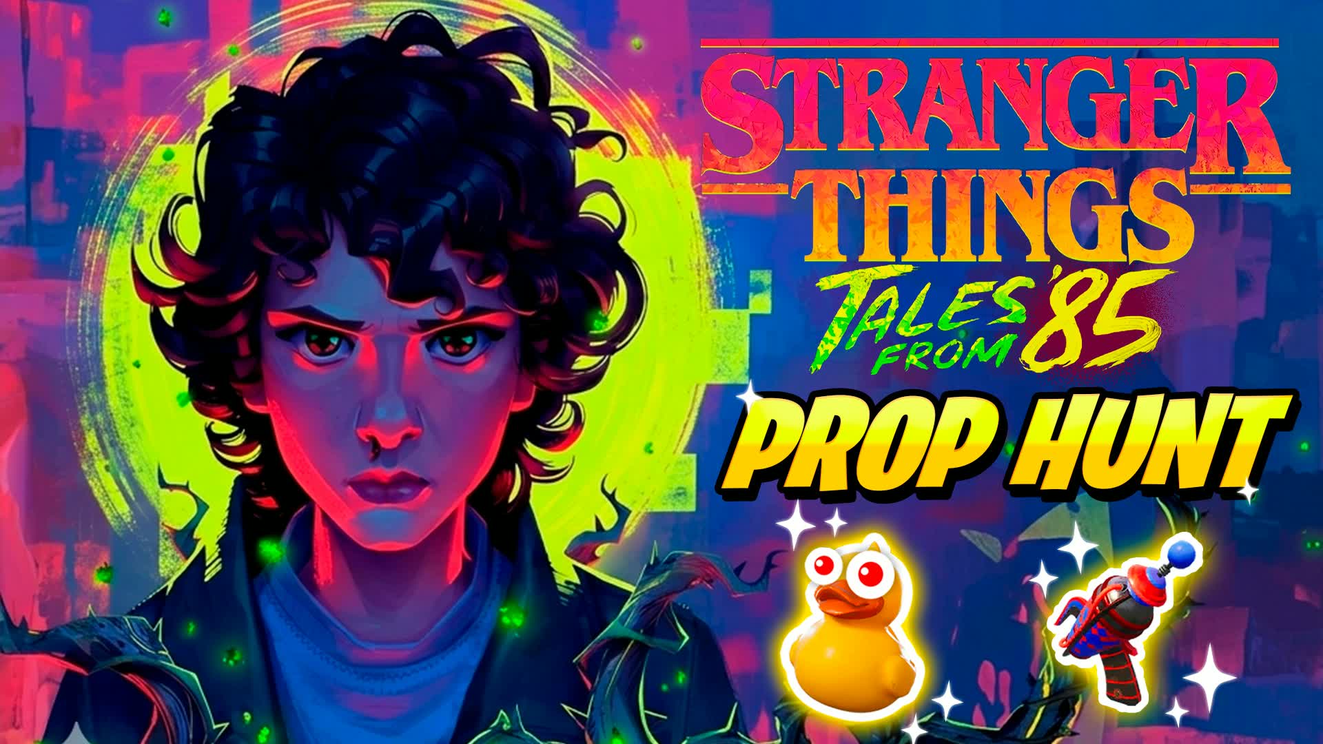 STRANGER THINGS PROP HUNT TALES FROM 85 β Fortnite Creative map