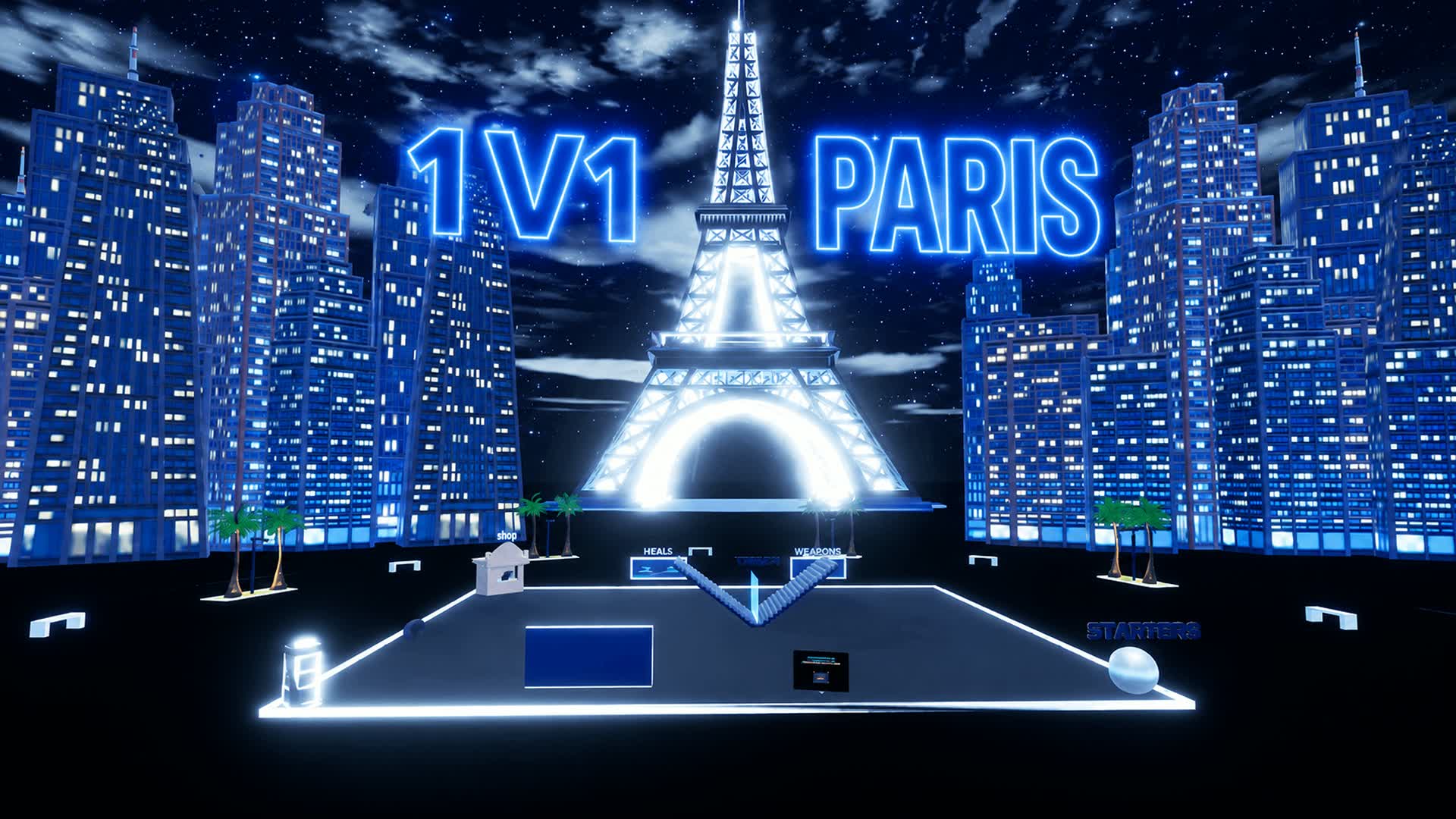 1V1 Paris Nights — Fortnite Creative map