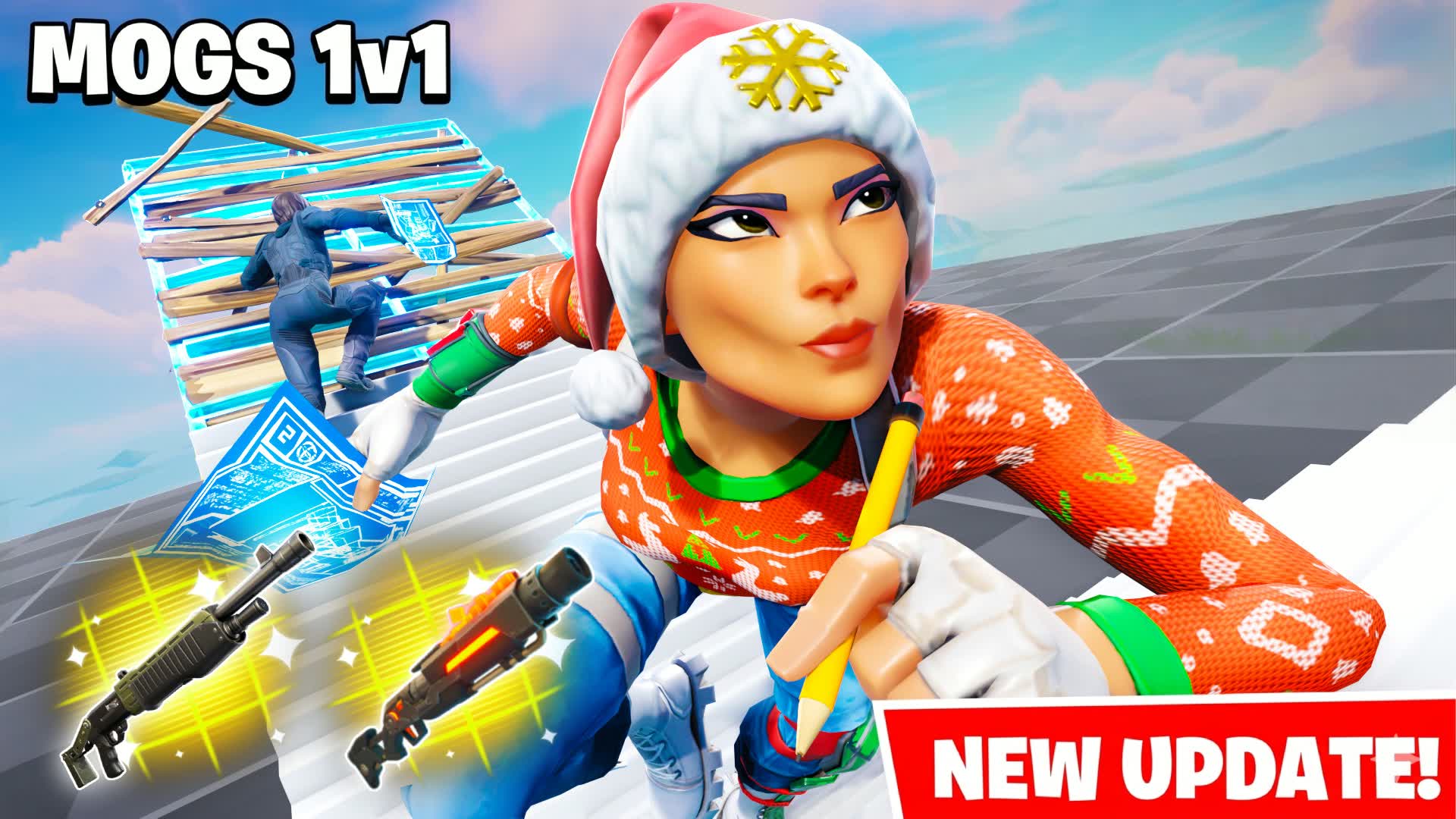 Mogs 1v1 Build Fights (Current Guns) — Fortnite Creative map