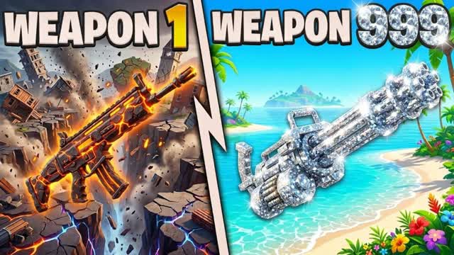 GUN GAME EARTHQUAKE ONE SHOT🌎 — Fortnite Creative map