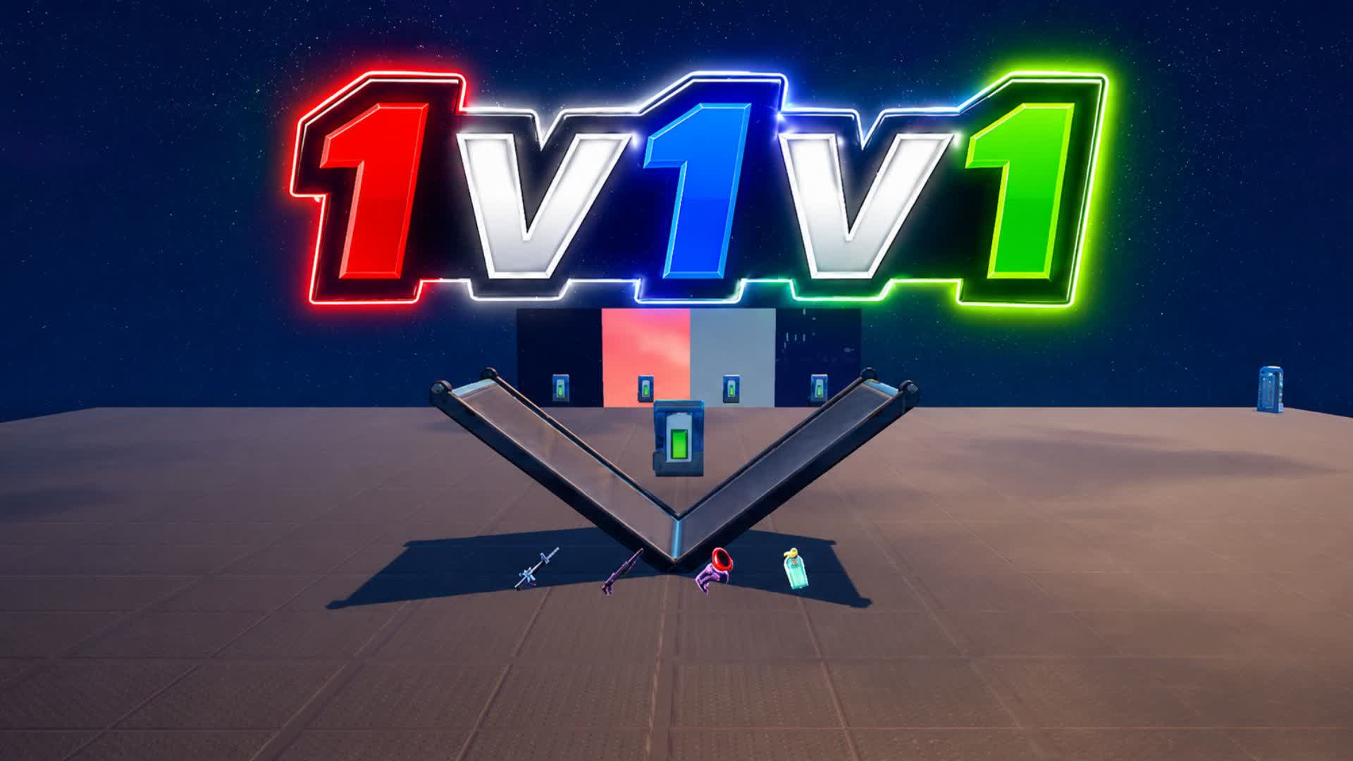 Crazy 1v1v1 FFA With Every Gun — Fortnite Creative map