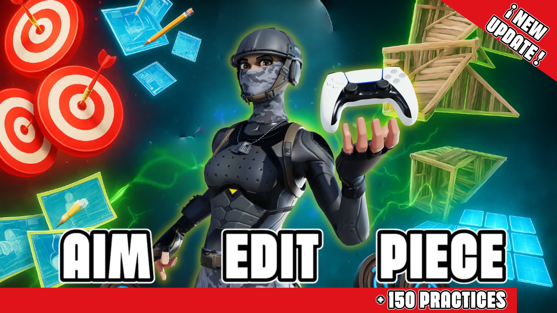 ENTRENAMIENTO RAPIDO / AIM PIECE CONTROL — Fortnite Creative map